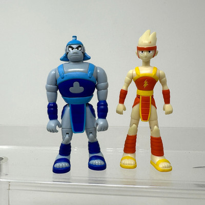 Bandai Teen Titans Go Thunder Lightning Figures Lot DC Comics 3.5'' Set of 2