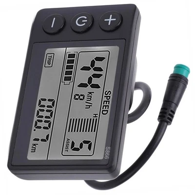 Ersatz Universal Elektrofahrrad Tachometer LCD Display Bildschirm für Roller - Bild 1 von 4