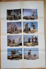 Godzilla vs Megalon rare color stills US 1-sheet movie poster