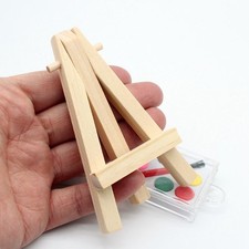 Meubles de Maison de Poupée, Palette En Bois, Chevalet D'art, Ensemble D'outils