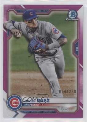 2021 Bowman Chrome Fuchsia Refractor 4/299 Javier Baez #53 08kw