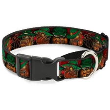 Plastic Martingale Collar Tattoo Johnny-Bulldog WIDE-Large 18-32"