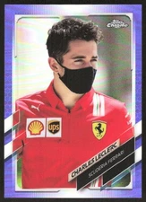 CHARLES LECLERC 2021 TOPPS CHROME FORMULA 1 PURPLE REFRACTOR #33 206/399 FERRARI