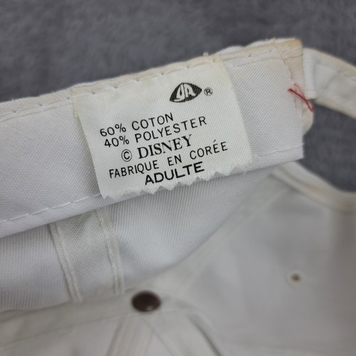 Cappello Vintage Disney Berretto Strapback Bianco Rosso Topolino Magic Kingdom Regolabile - Foto 9 di 9