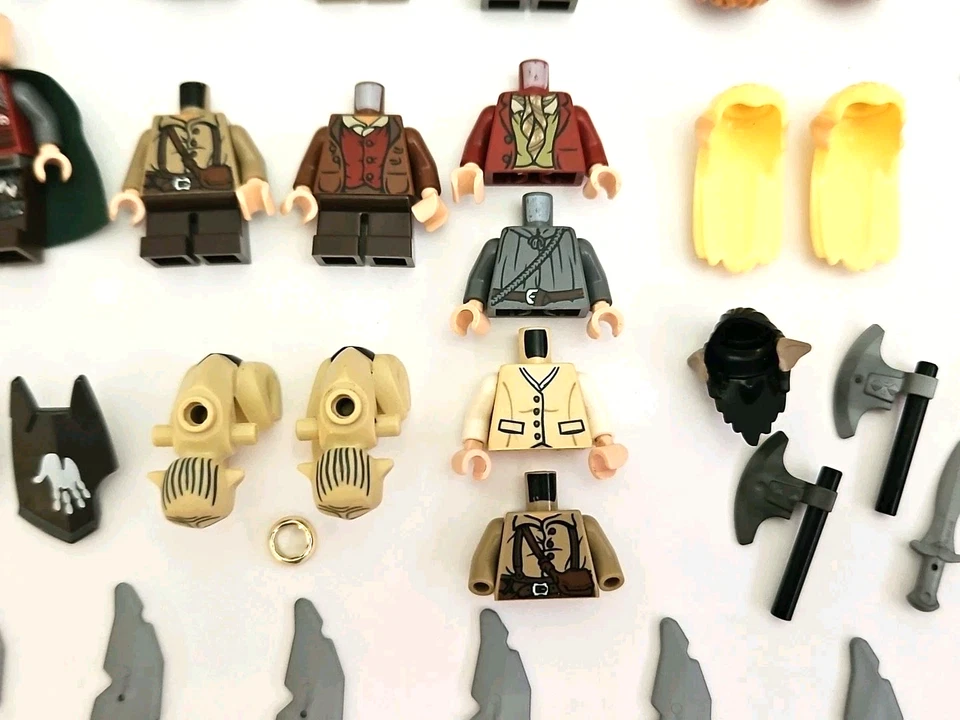 Lote de peças de minifiguras Lego Senhor dos Anéis armas e acessórios LOTR Hobbit - Imagem 4 de 4