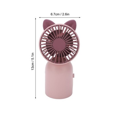 Handheld Fan Cute Cat Appearance USB Charging Portable Fan One Key Switch Mi SET