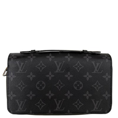 Louis Vuitton Zippy XL Wallet Monogram Eclipse M61698 Schwarz / neuwertig