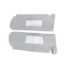 Car Sun Visor Cover Pair Gray, Leather Sun Visor Replacement Cover for Chevy