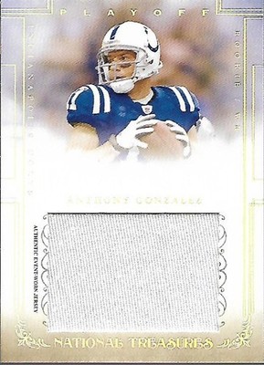 2007 Playoff National Treasures Rookie Jumbo Jersey #102 Anthony Gonzalez /49 FB