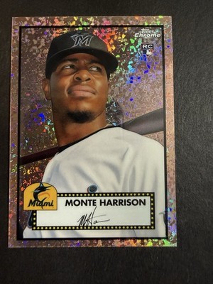 2021 Topps Chrome Platinum Anniversary MONTE HARRISON Rose Gold Diamonds /75