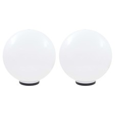 1/2x LED Bowl Lamps Spherical 50cm PMMA Garden Lights Ground Spot Lamp vidaXL