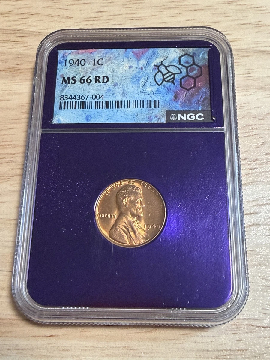 MS 66 Graded 1940 Year Lincoln Wheat US Small Cents (1909-1958