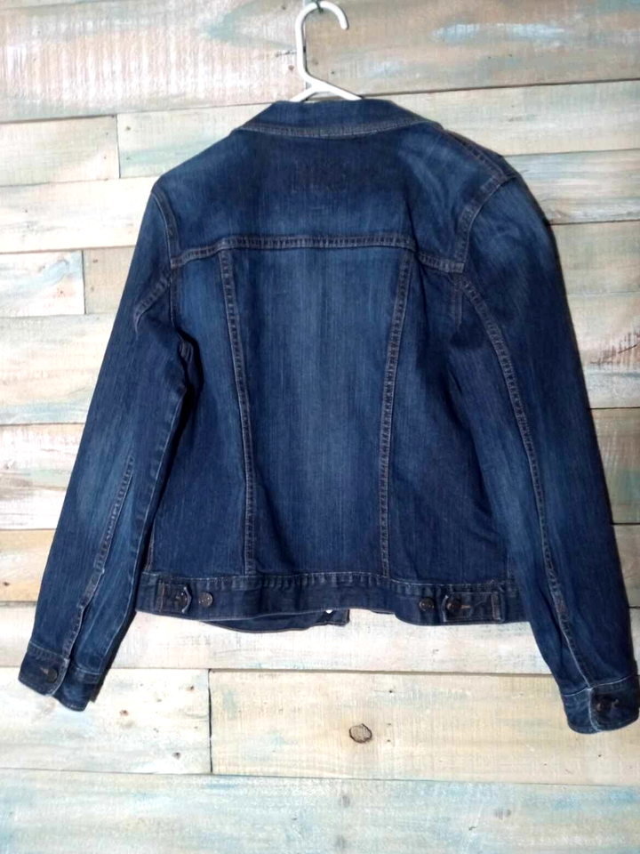 Old Navy Men's Denim Jean Jacket Size XL blue wash Rodeo Biker Blue R/N