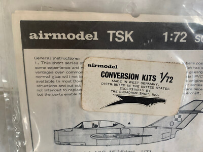 Vintage Airmodel TSK Mikoyan Gurevich MIG-15 Kit 103 1/72 Scale West Germany 