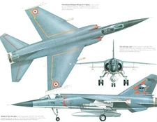 1980 DASSAULT-BREGUET MIRAGE F1-C FIGHTER JET AIRCRAFT Pin-Up ART PRINT AD