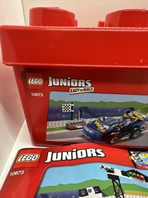 Lego Junior 10673 Car Rally Set Complete Minus Two Minifigures