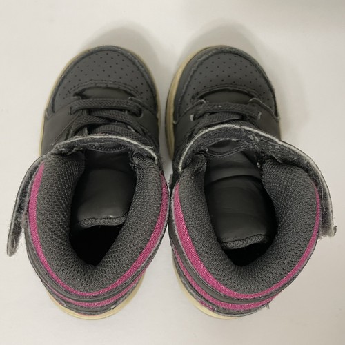 Nike Toddler Girls Size 6C High Top Gray Purple Sneakers Ankle Strap 588065-061 - Picture 9 of 13