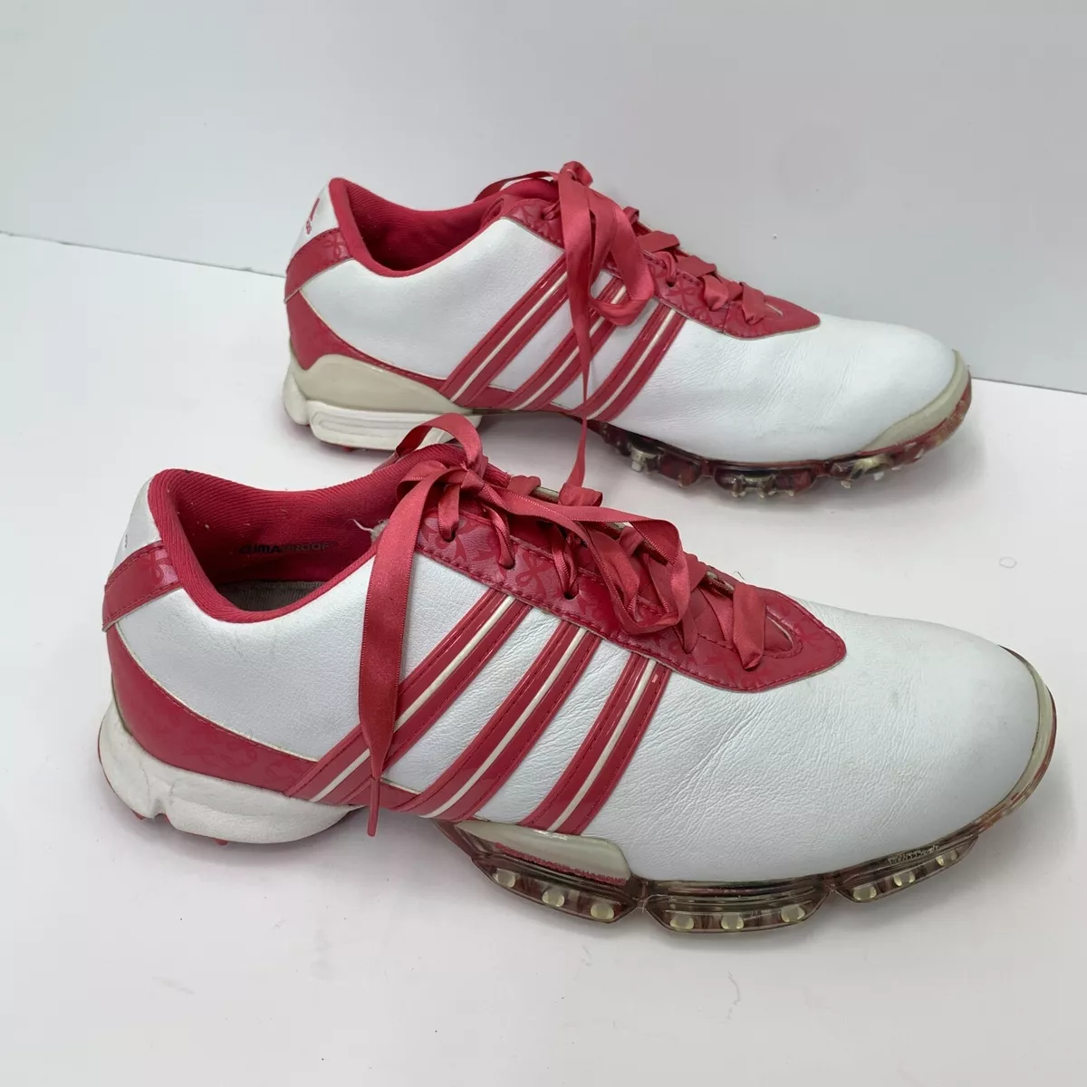 Adidas pink shop ribbon shoes