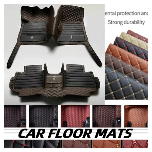 For Lincoln MKZ Car Floor Mats Custom Leather Luxury Liners Waterproof Carpets - Imagen 13 de 37