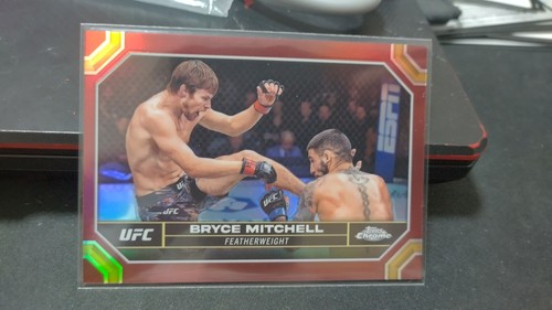 Bryce Mitchell Red Holo UFC Topps Chrome 2024 Featherweight No.36
