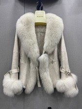 Hot Sale Women Winter Real Fur Collar Coat Skin Warm Jackets Ladies Fur Outwear