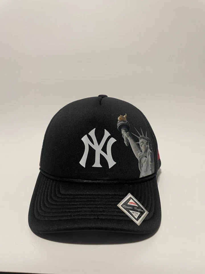 Sombrero de camionero Yankee negro Foto 2 de 4