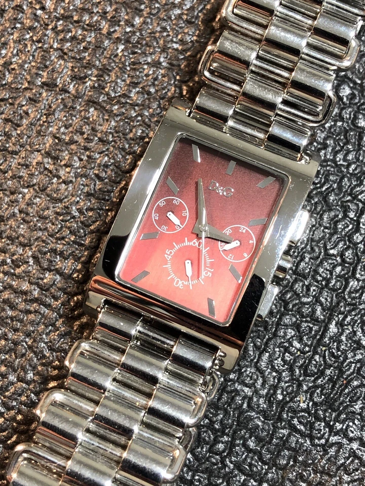 Dolce & Gabbana Time Men’s Chronograph Watch Stainless Rectangle Tank New Bat - Image 3 of 4