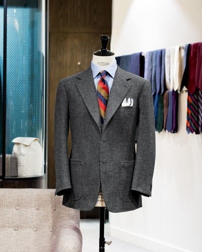 100% Wool Men's Jacket Vintage Single Breasted Notch Lapel Prom Party Blazer - Picture 6 of 22