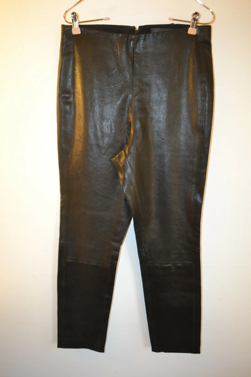 Rag Bone Leather Pants Black Simone Size 12