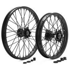 21"/18" Black Wheels For Honda CR125R CR250R 02-07 CRF250R 04-13 CRF450R 02-13