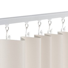 Ceiling Mounted Curtain Track Kit w/ Hooks 3ft-6ft Curtain Track for Space,White