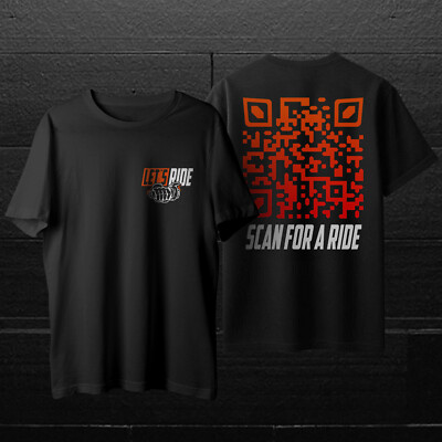 Custom Motorcycle T-shirt - Scan for a ride, Let's Ride Tee for Bikers