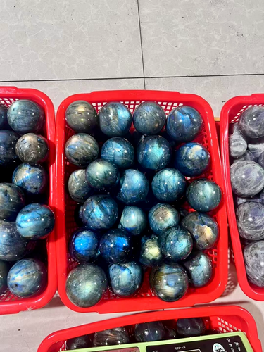 Natural Rainbow Labradorite Sphere Quartz Crystal Ball Gem Healing - Picture 2 of 9