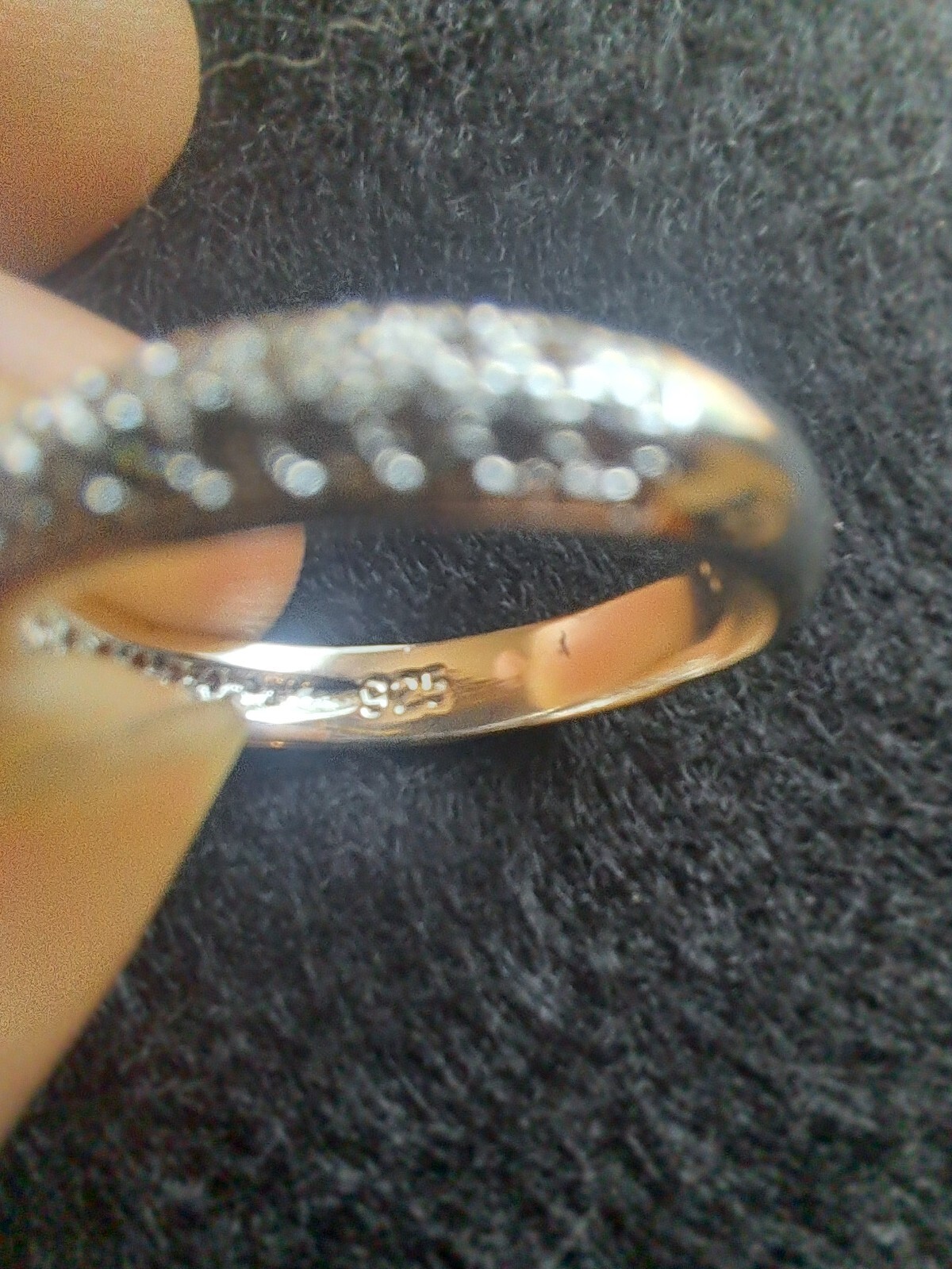 Marked 925, Silver tone, size 6, Ruby Ring - image 4