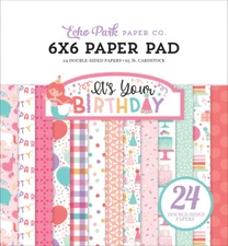 Echo Park Paper IT'S YOUR BIRTHDAY GIRL 6x6 Scrapbook Paper Cardstock Pad