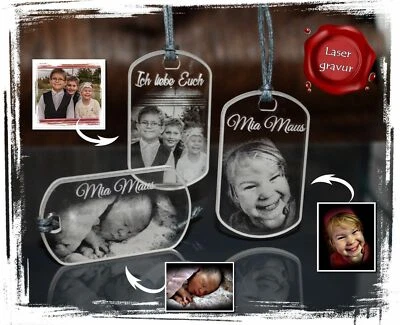 COLLAGEN MIT HERZ Anhänger Acrylglas Fotogravur Geschenk Valentinstag Hochzeit Liebe Weihnachten