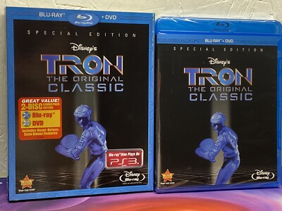 New Unused TRON Original 1982 Classic (Blu-Ray + DVD) Special Edition Combo Set