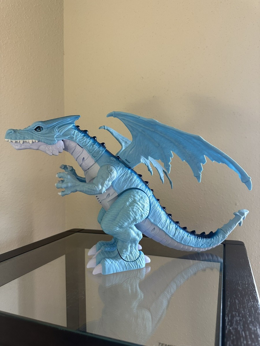 Zuru Robo Alive Blue Ice Blasting Winged Dragon 20” Interactive