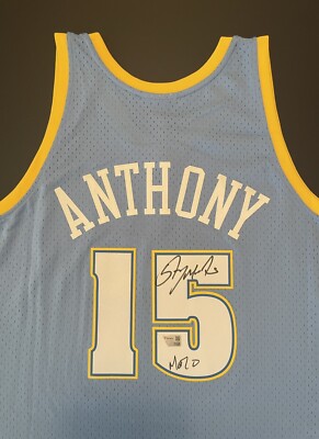 Carmelo Anthony Signed Nuggets Mitchell & Ness Swingman Jersey