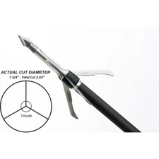 Grim Reaper RazorCut Broadhead 3 Blade Mechanical 1 3/4″ Cut 100 Grain 3pk 01804