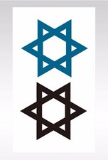 sticker tattoos 6-pointed star pentagram temporary tattoo