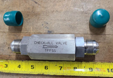 Check-All 3/4" Stainless Tubing Check Valve-AN/JIC 37º Flared Connection's