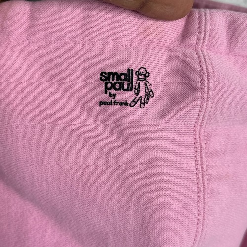 Paul Frank Jacket Girls XS Vintage Small Paul Pink Zip Monkey Hoodie Playful Y2K - Picture 3 of 12