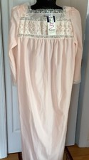 WOMENS Brushed Nylon Long Sleeves Nightgown Modest By Deidre NOS Med