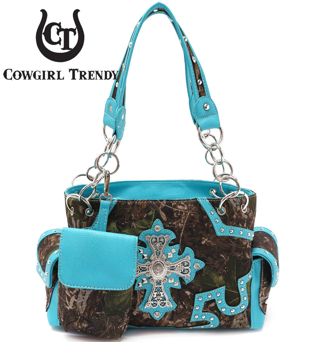 Crossbody Bag Shoulder Strap in Turquoise Camo | Groovy's | Bag Strap