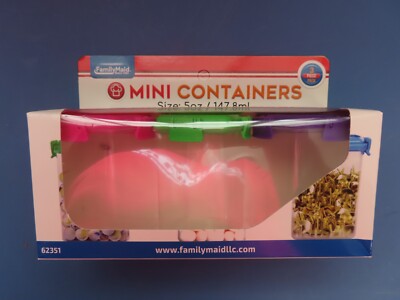 FamilyMaid Mini Containers  Package of 3  5 ounce capacity # 62351  NEW