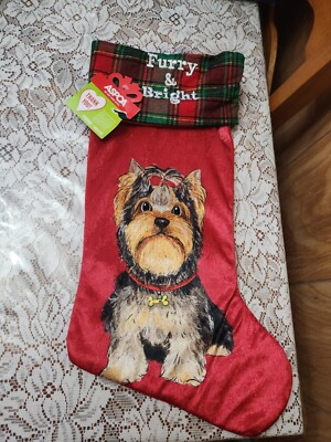 Yorkshire Terrier Christmas Stocking ASPCA New With Tag Dog Yorki