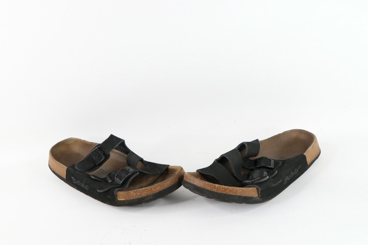 Vintage Betula Birkenstock Mens 11 Distressed Leather Buckle Sandals Black AS IS Mens Birkenstock Sandals - Etsy main image 4