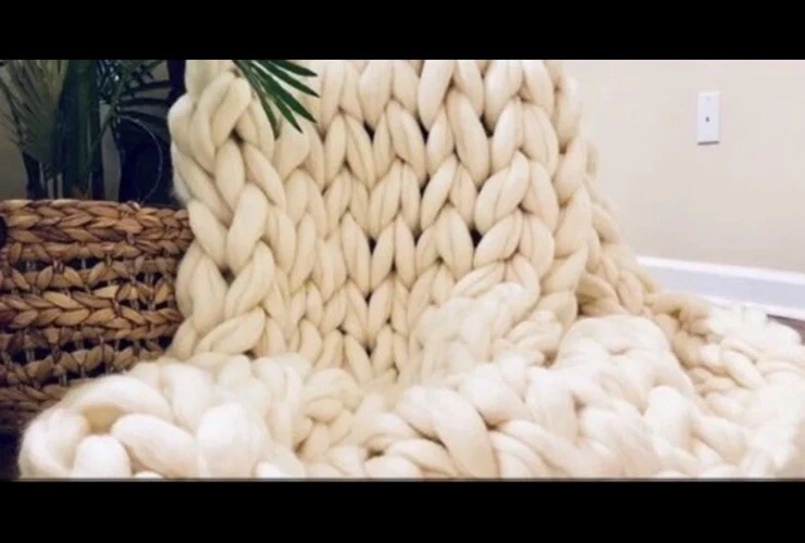 chunky knit weighted blanket 36x60 M Merino Wool Made To Order NWT - Image 4 of 4