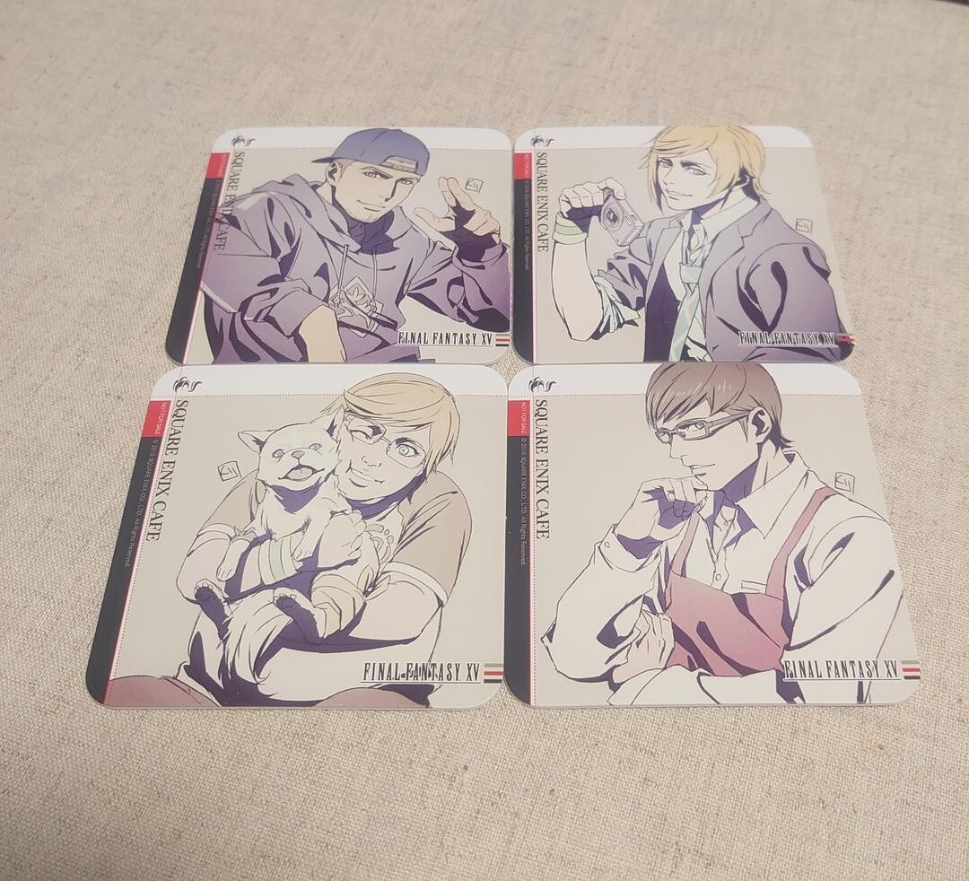 ff15 コースター　コンプ Final Fantasy 15 Square Enix Cafe Collaboration Coaster Complete 6